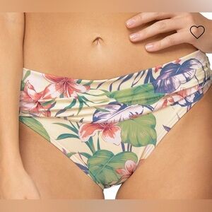 Sunsets‎ Unforgettable Banded Hipster Bikini Bottom shirred waist floral X Large